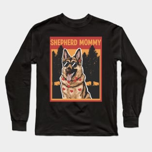 Vintage German Shepherd Lover Shepherd Mommy Mothers Day Long Sleeve T-Shirt